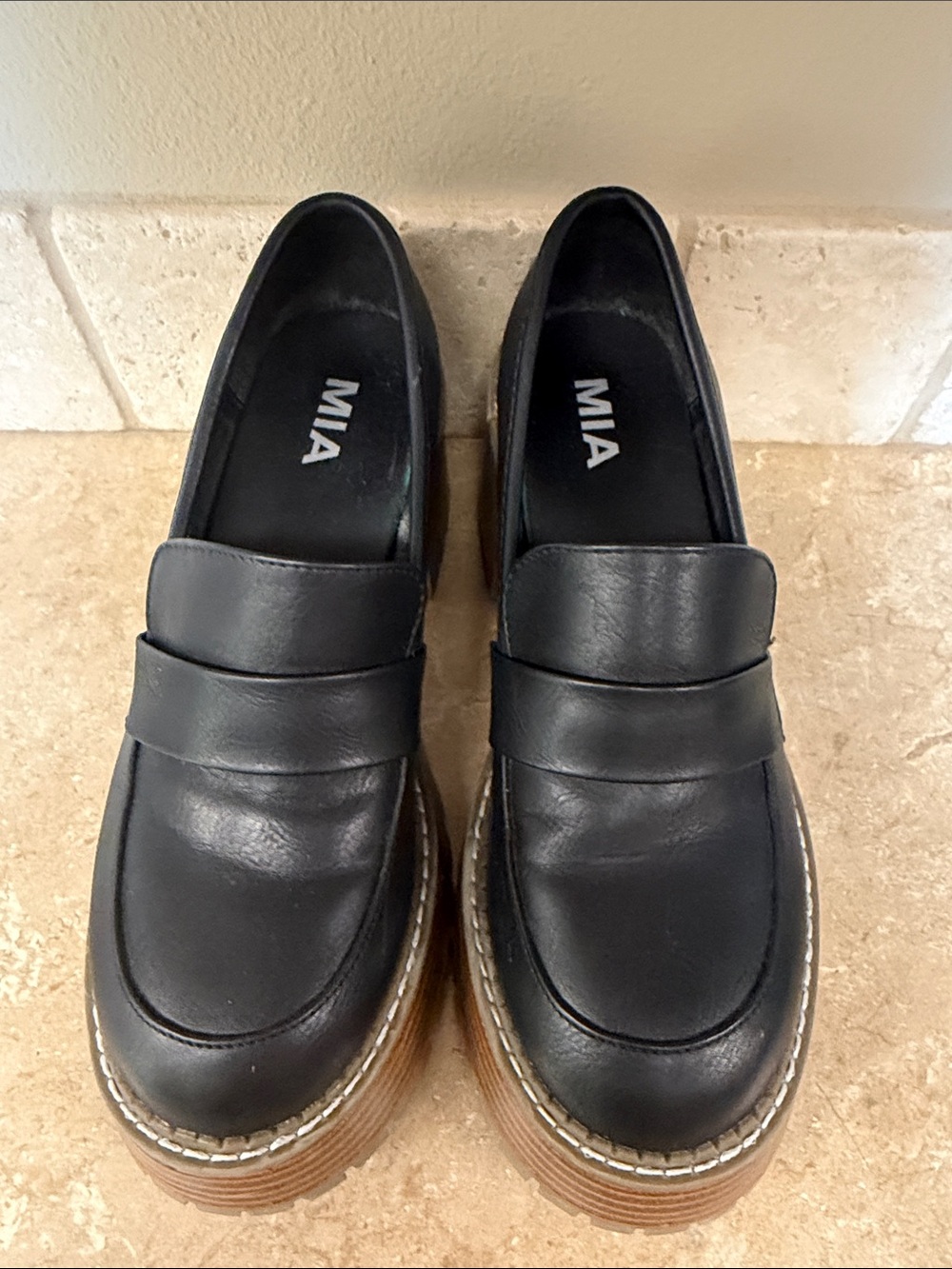 MIA Dahila Chunky Platform Loafer Shoes Sz7 - Picture 2 of 7